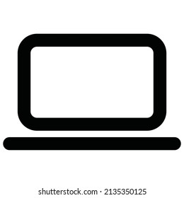 Simple Minimal Laptop Line Icon