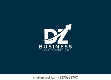 simple minimal letter dz arrow logo