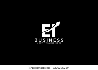 simple minimal letter ei arrow logo