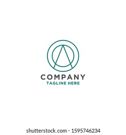 Simple minimal letter A logo. Vector template download.