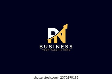 simple minimal letter pn arrow logo
