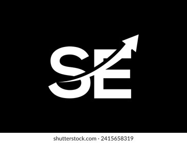 
simple minimal letter SE arrow logo