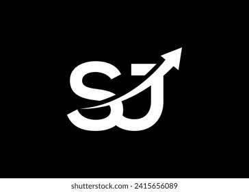 simple minimal letter SJ arrow logo.