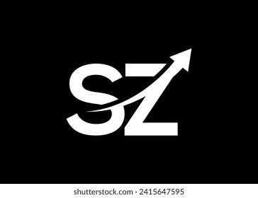 
simple minimal letter SZ arrow logo