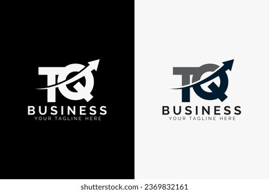 logotipo simple de flecha tq de letra mínima