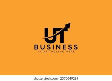 simple minimal letter ut arrow logo