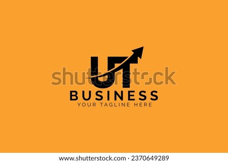 simple minimal letter ut arrow logo