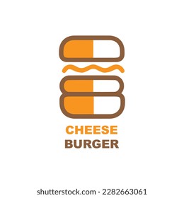 Einfache minimale Käseverstärker-Logo-Design