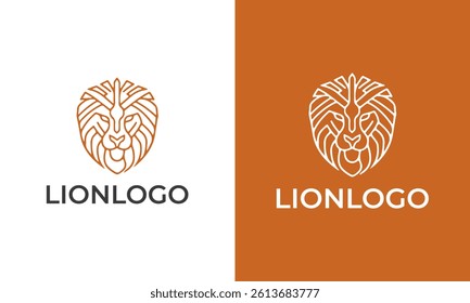 Simple and minimal lino head logo design template