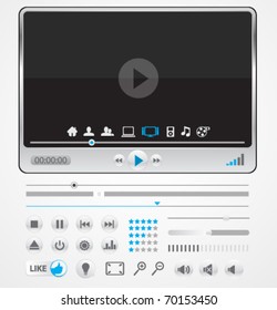 Simple Minimal Media Player With Icons