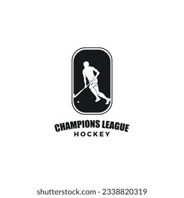 Simple, minimal and modern hockey league logo design for sports event or hockey premium league. 