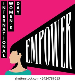A simple, minimal and modern vector illustration made for International Women's Day on 8th March. 