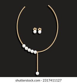 simple minimal necklace with studs.