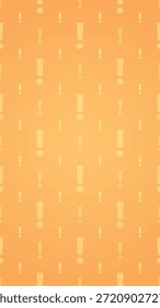 Einfaches orangefarbenes Ausrufezeichen, wiederholtes Muster, vertikales Hintergrunddesign
