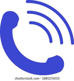 Concepto de icono de llamada de teléfono mínimo simple