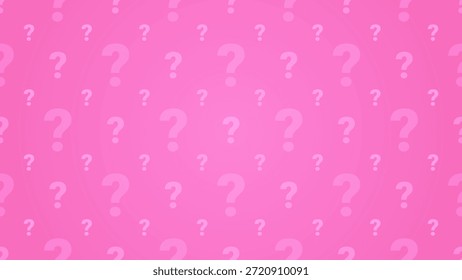 Diseño de fondo Horizontal de patrón de repetición de marcas de preguntas rosadas mínimas simples