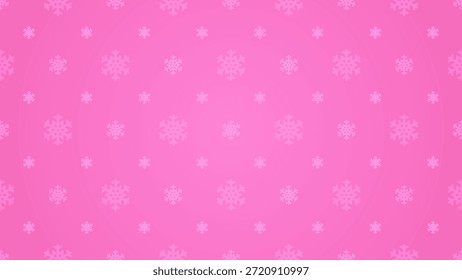 Diseño de fondo Horizontal de patrón de repetición de copos de nieve rosados mínimos simples