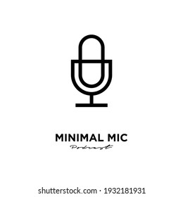 Simple Minimal Podcast Logo Icon Design