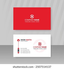 Simple minimal professional creative business card design vector template