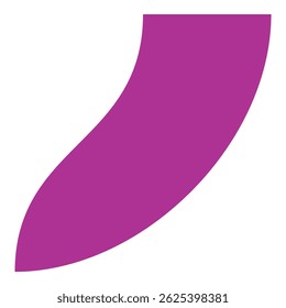 Diseño de fondo abstracto de esquina de marco de relleno de forma curvada púrpura simple