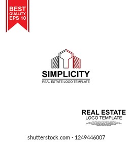 simple minimal real estate logo template