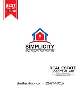 simple minimal real estate logo template