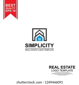 simple minimal real estate logo template