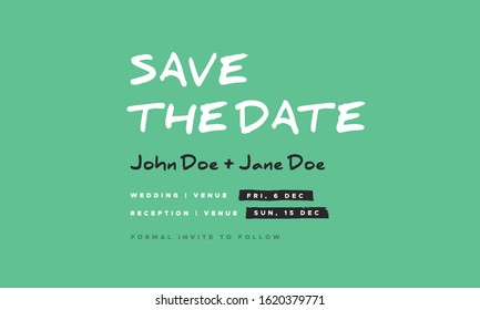Simple Minimal Save the Date Design 