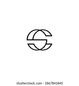 Simple minimal SC CS logo design.
