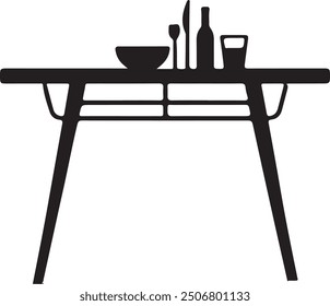 Simple And Minimal Table Silhouette 2
