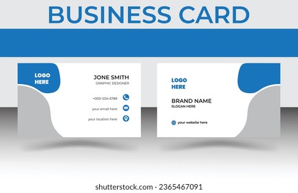 simple minimal unique trendy landscape business card design.