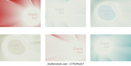 Simple minimal vector covers design. Bright colours. Template with space for text.