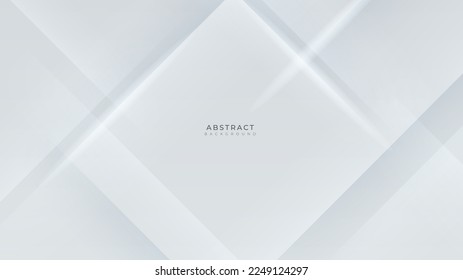 simple minimal white geometric shapes abstract modern technology background design. Vector abstract graphic presentation design banner pattern background web template.