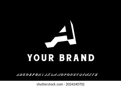 Simple Minimalist 3D Initial Letter A and Alphabet Monogram Logo Design Vector