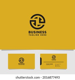 Simple and minimalist abstract circle logo with business card template