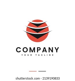 simple minimalist abstract japanese style logo
