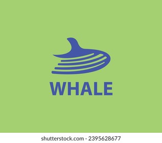 Simple Minimalist Abstract Whale Logo, logo template, logo icon