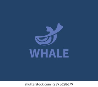 Simple Minimalist Abstract Whale Logo, logo template, logo icon