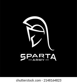 Simple Minimalist Ancient Roman Spartan Helmet Logo