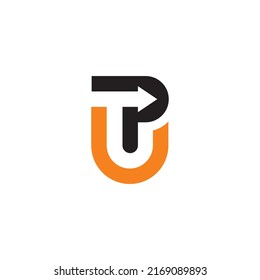 Simple plantilla de vector de diseño de icono de logotipo de flecha UP minimalista.