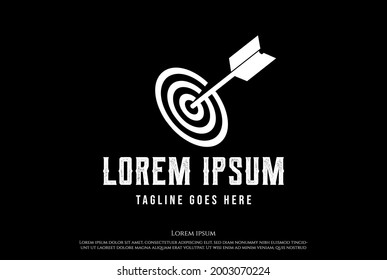 Einfaches minimalistisches Pfeilziel für den Design-Vektorgrafik von Sportlogo