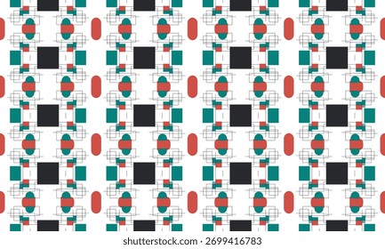 Simple Minimalist Background with Triangles and Squares