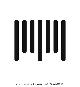 Simple Minimalista Estilo de código de barras Rayas Ilustración Elemento Forma Gráfico