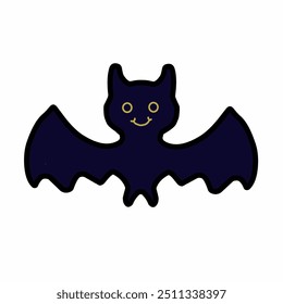 Simple minimalist bat vector cute