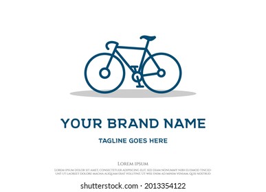 Simple Minimalist Bike Bicycle Sport Store Logo Design Vector