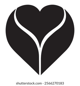 simple minimalist of black heart
