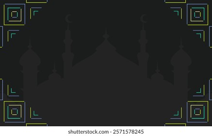 Simple minimalist black Islamic background