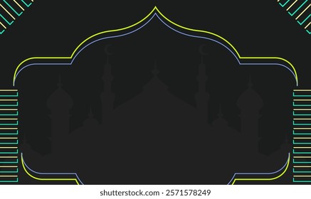 Simple minimalist black Islamic background