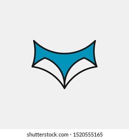 simple minimalist blue fox logo