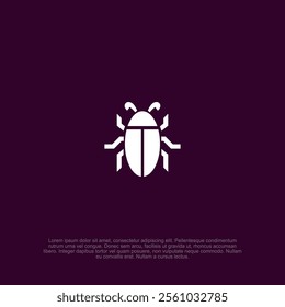 simple, minimalist, bold and modern flat logo mantis bug, black and white logo illustration